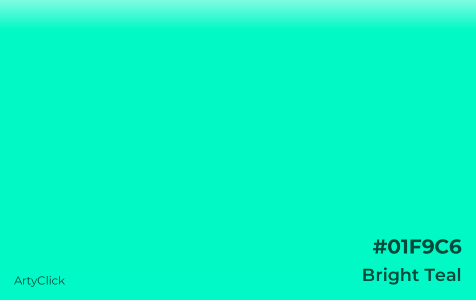 Bright Teal #01F9C6