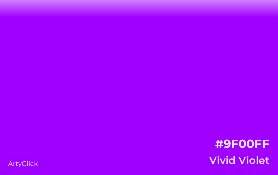 Vivid Violet #9F00FF